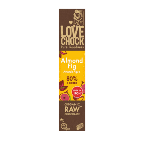 Chocolade (raw) amandel vijg - BIO - Lovechock - 40 gram