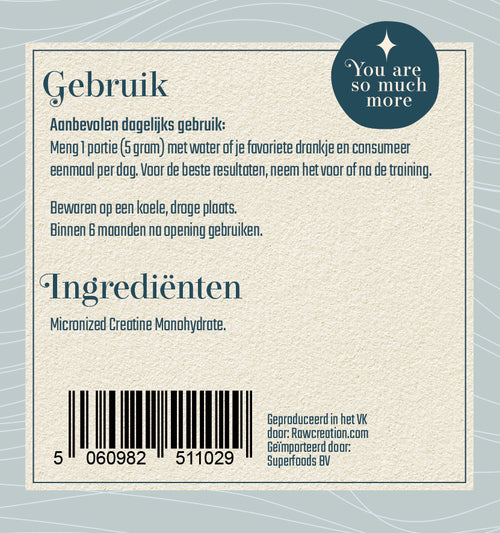 Creatine - Superfoodies - 60 porties - 300 gram