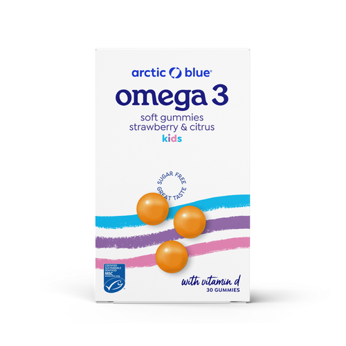 Omega-3 Gummies DHA en EPA met vitamine D3 - Arctic Blue -30 stuks