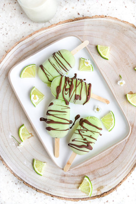 Avocado coconut ice pops
