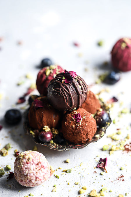 Berry choco truffles