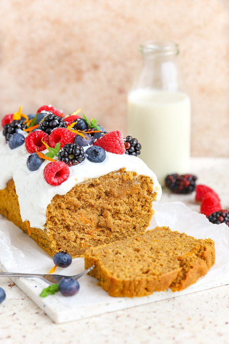 Golden sweet potato cake