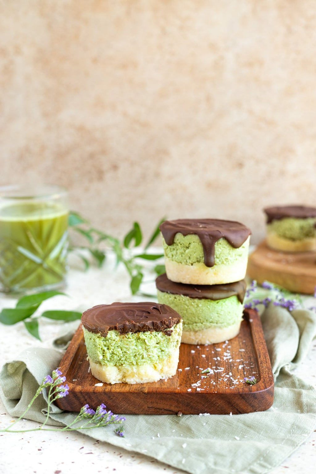 Matcha ice cream cakes