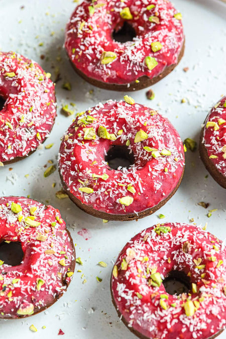 Pink glazed donuts