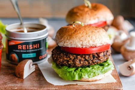 Mushroom burgers met portobello en reishi