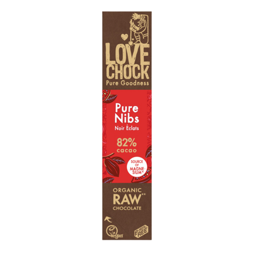 Chocolade (raw) puur nibs - BIO - Lovechock - 40 gram