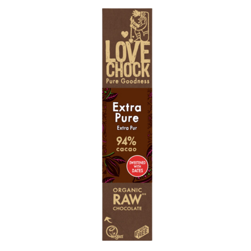 Chocolade (raw) extra puur (94%) - BIO - Lovechock - 40 gram