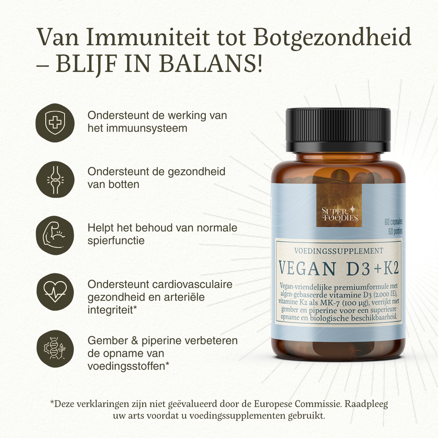 Vegan D3+K2 Capsules
