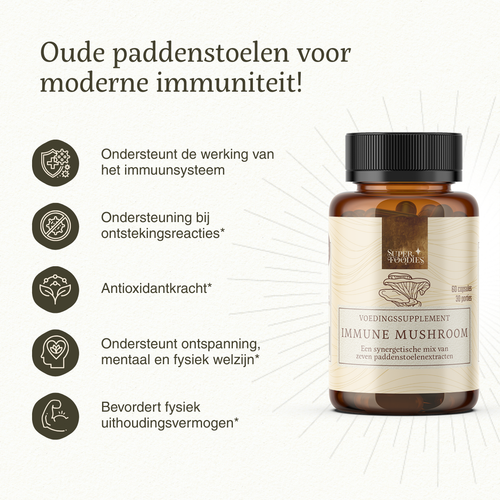 Immune Mushroom - Superfoodies - 60 capsules - 30 dagen