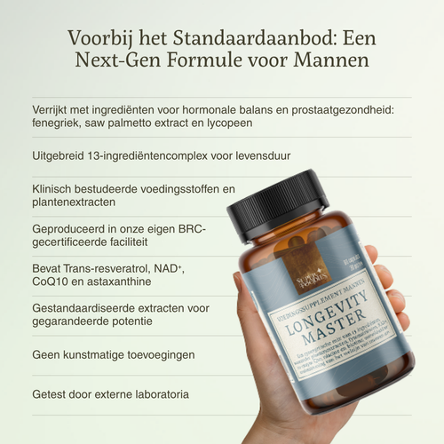 Longevity master Mannen - Superfoodies - 60 caps - 30 porties
