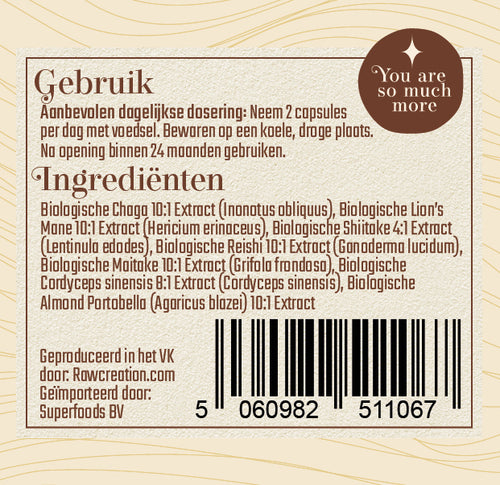Immune Mushroom - Superfoodies - 60 capsules - 30 dagen