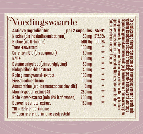 Longevity master Vrouwen - Superfoodies - 60 capsules - 30 porties