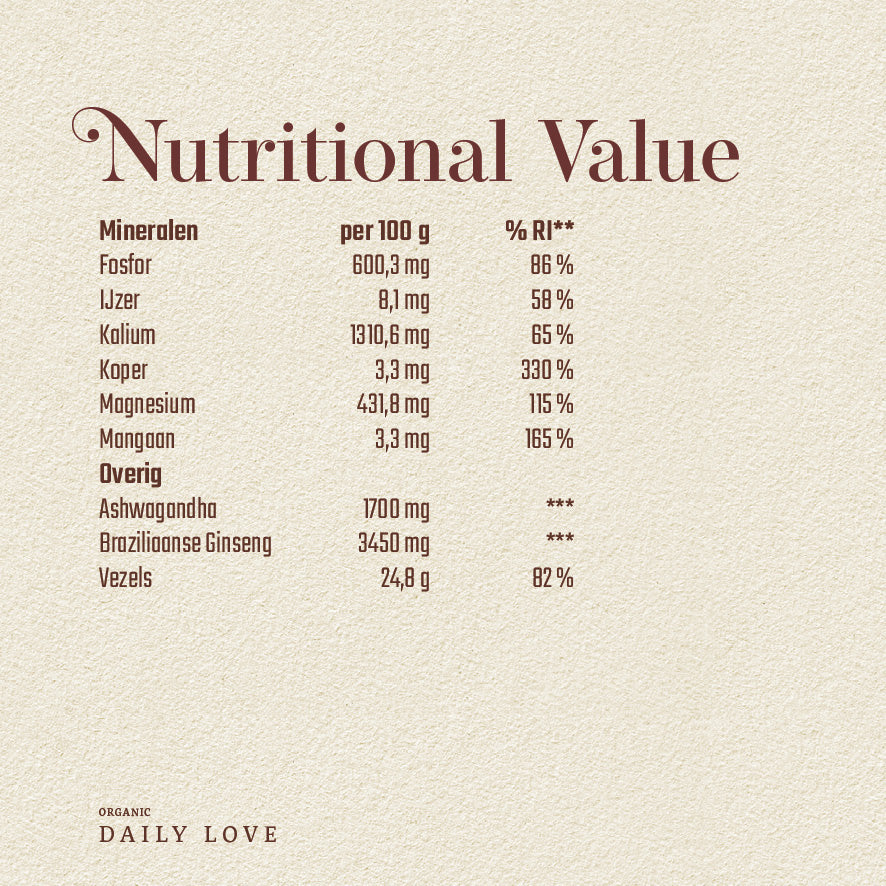 AANBIEDING 2 stuks Daily Love (1 + 1 gratis) - BIO -Superfoodies