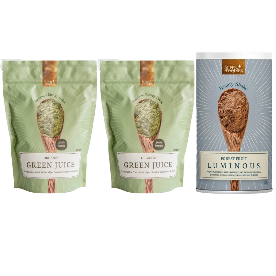 2x Green Juice BIO + 1x Luminous Beauty Shake