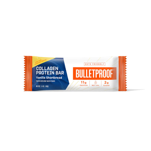 Vanilla Shortbread Collagen Protein Bar - Bulletproof - 12 pack