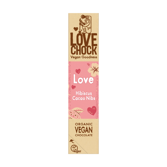 Chocolade Hibiscus Cacao Nibs - BIO - Lovechock - 40 gram