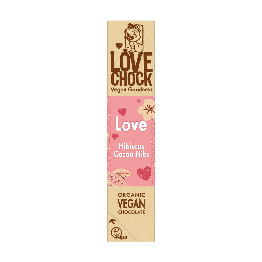 Chocolade Hibiscus Cacao Nibs - BIO - Lovechock - 40 gram
