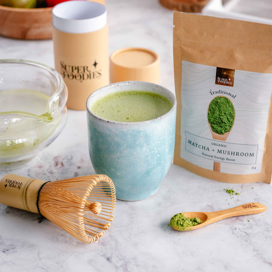 Matcha Set (klopper + lepel)