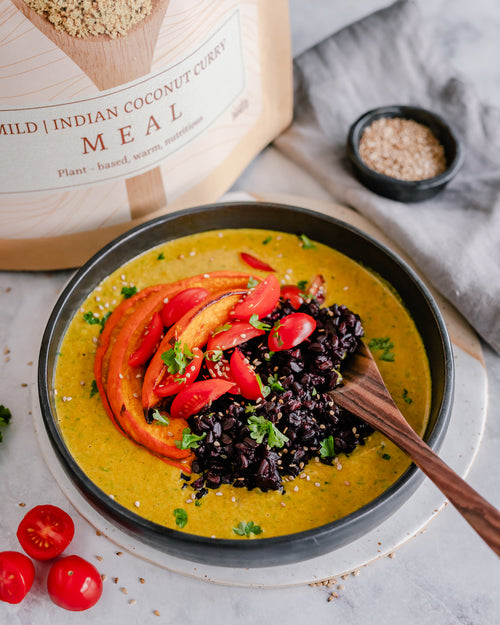 Combi Pakket MEALs Indian Coconut Curry + MEAL Creamy Greens & Tomato - Superfoodies - 2x18 maaltijden